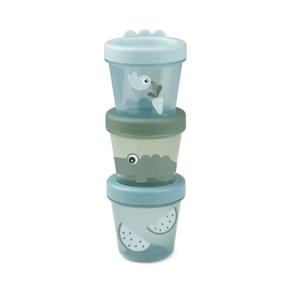 Done by Deer - Baby Snackbox 3er Set Croco Green