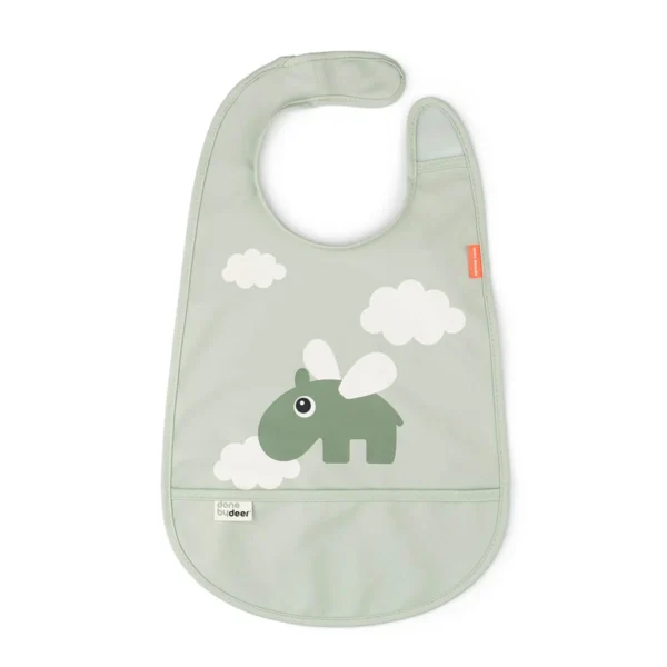 Done by Deer Lätzchen mit Klettverschluss happy clouds - green