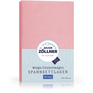 Zöllner Jersey Spannbetttuch Wiege/Stubenwagen 90/40 -  blush