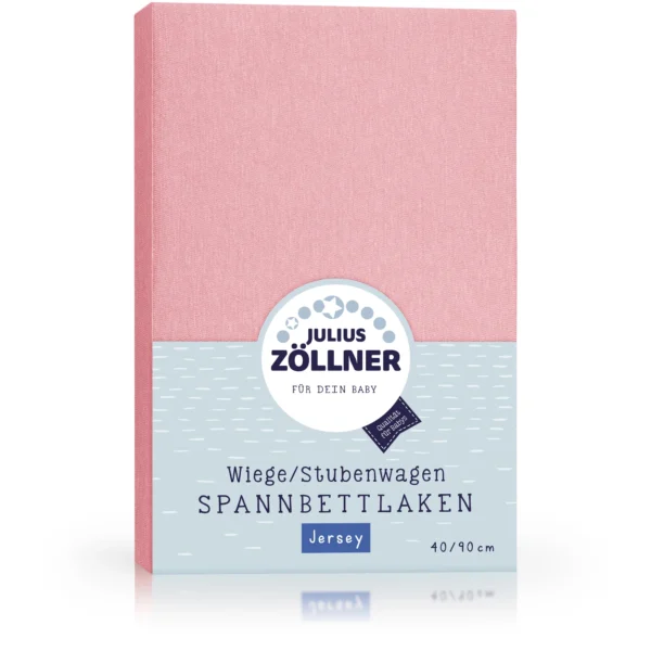 Zöllner Jersey Spannbetttuch Wiege/Stubenwagen 90/40 -  blush