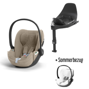 CYBEX Cloud T i-Size Plus beige Babyschale inkl. Base T + Sommerbezug