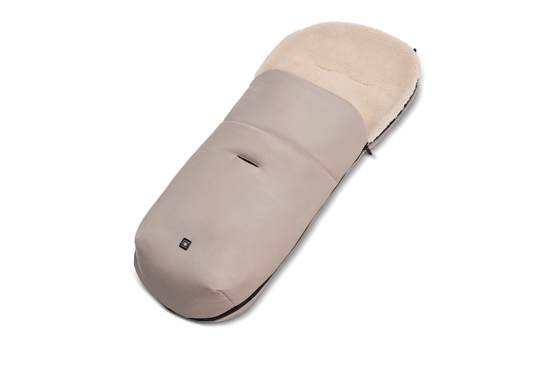 MOON Premium Winterfußsack mit Kunstfelleinsatz sand