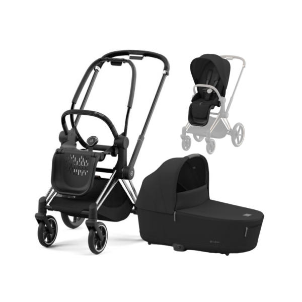 CYBEX PRIAM Kombikinderwagen chrome black sepia black