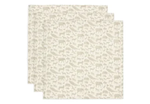 Jollein Spucktuch 3er Pack 70x70 cm Olive