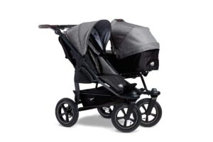 TFK duo 2 Geschwisterwagen Lufträder Premium Grau